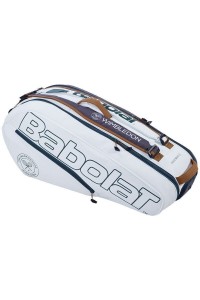 Babolat Pure Wimbledon RH6 6 Racquet Tennis Bag 191520 White Grey 751218