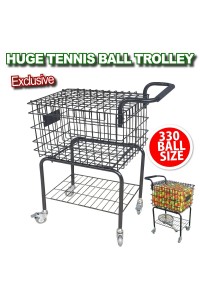 Tennis Ball Coaching Trolley 350 Capacity Lockable Lid 